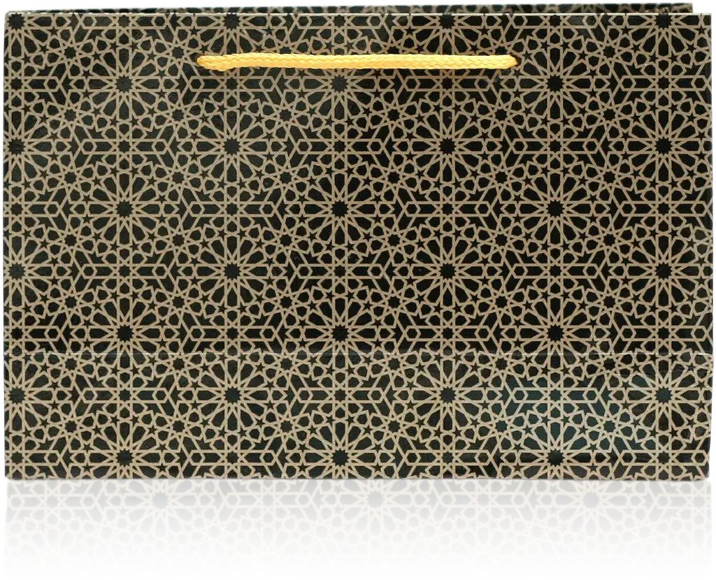 Elegant Islamic Geometric Gift Bag – Black & Gold