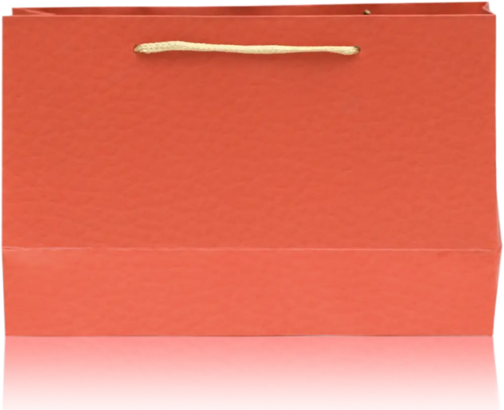 Classic Textured Gift Bag – Coral Red