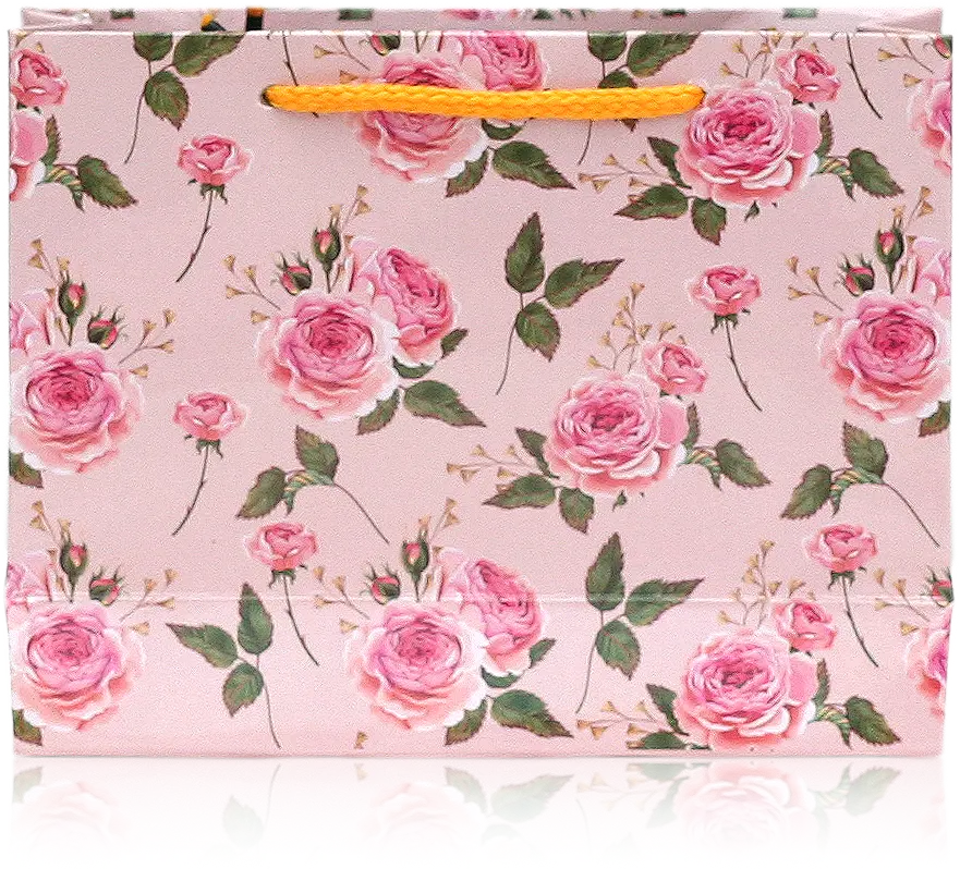 Elegant Pink Rose Floral Gift Bag