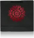 Luxe Noir Red Mandala Design Gift Bag