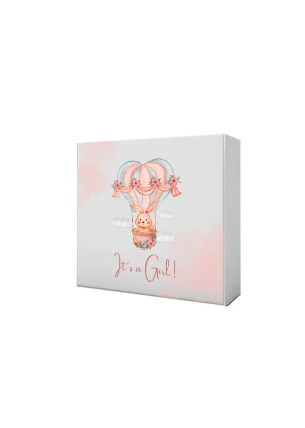 White Box - Its A Girl - Customize Design Box - Box for Packing Gifts 