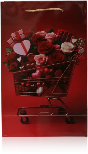 [H2712000000] Romantic Shopping Cart Gift Bag