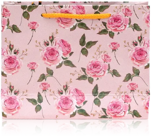 [H3024000000] Elegant Pink Rose Floral Gift Bag