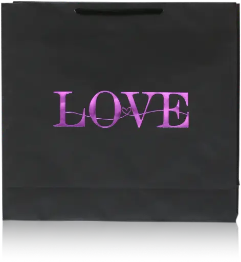 [H3111000000] Elegant Black & Purple Love Gift Bag